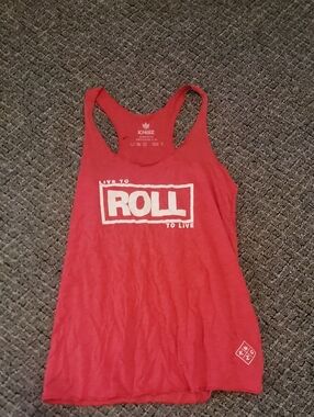 🍍3 For 15🍍Live to Roll Women's Red Racerback Tank by Kingz